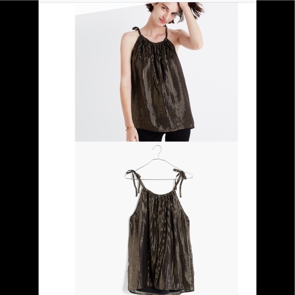 Madewell metallic stripe top 6